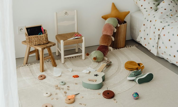 a-childs-bedroom-with-a-stuffed-animal-on-the-floor