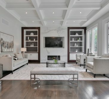 white-wooden-coffee-table-near-white-sofa